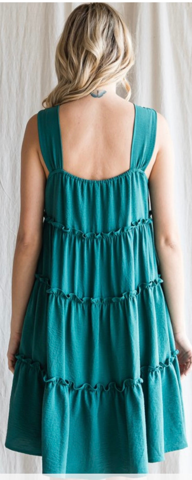 Forest Green Sleeveless Dress