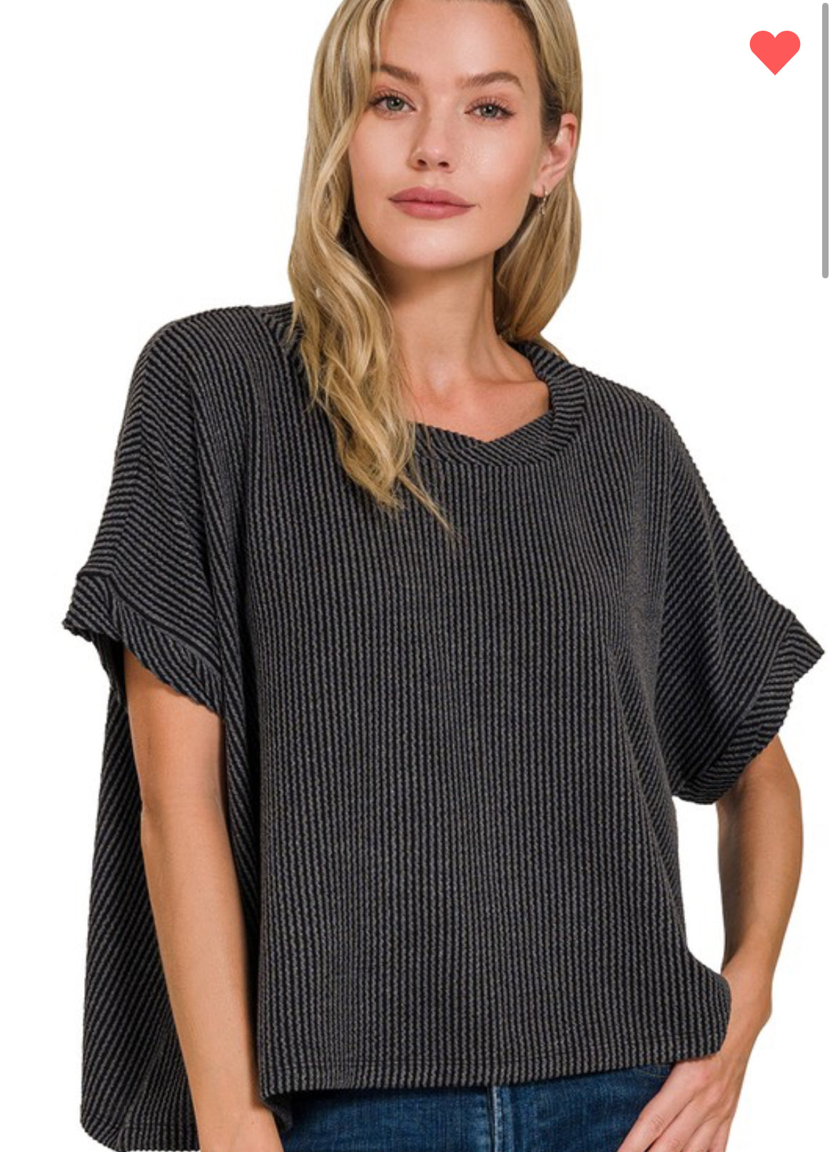 Black Ribbed Shirt