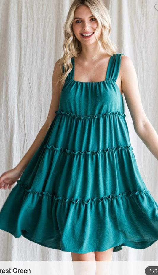 Forest Green Sleeveless Dress