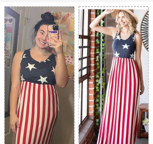 Flag Maxi Dress