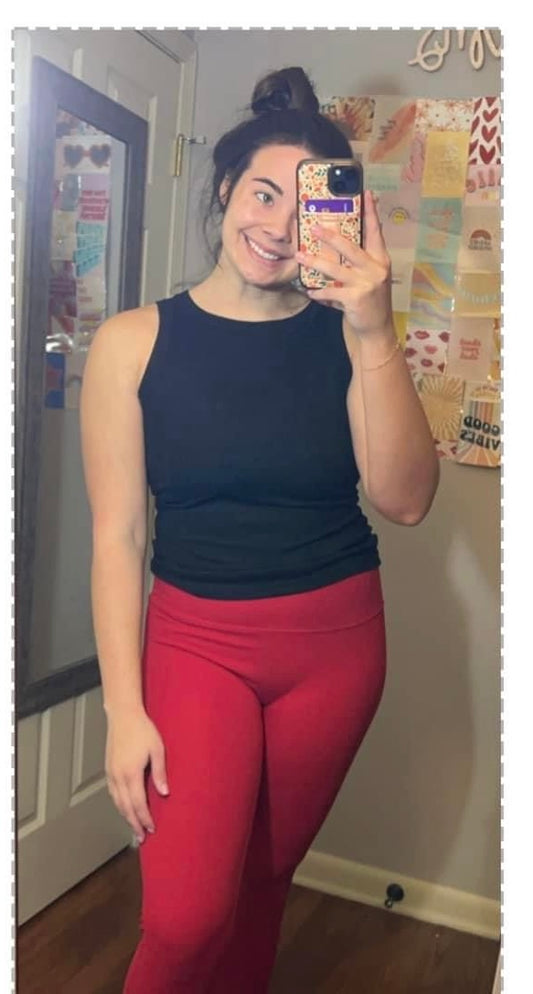 Leggings- Red and Light purple