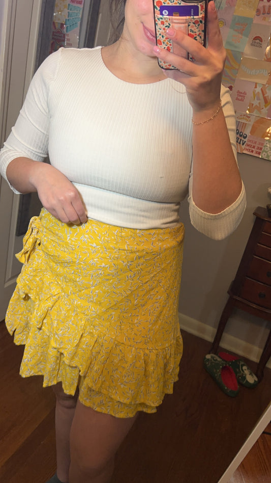 Yellow Flower Skirt